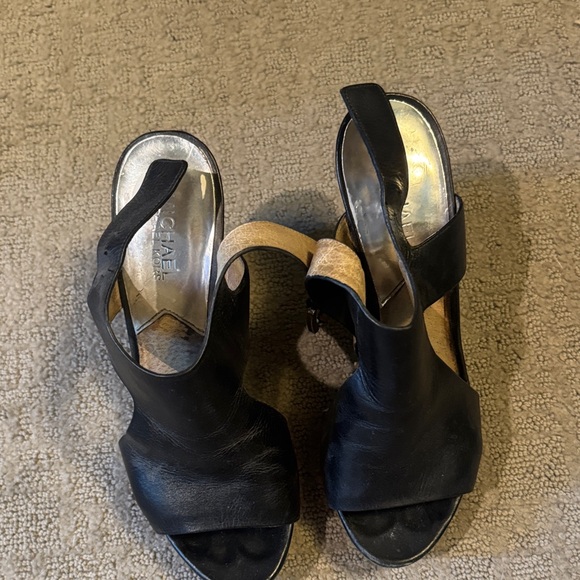 Michael Kors Black Leather Heels - Picture 3 of 4